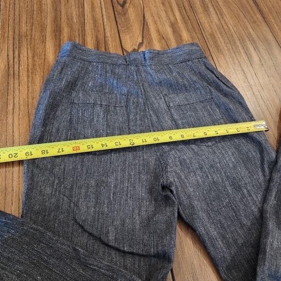 Poetry Textured Tailored Trouser ankle crop  Pants linen wool blend size 4 - Picture 7 of 13